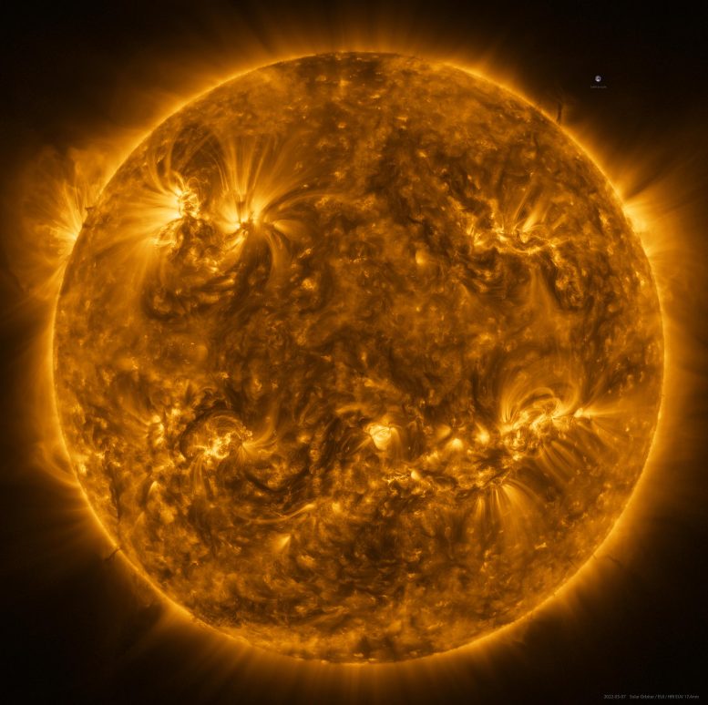 Zonne-orbiter vangt de zon in intens ultraviolet licht