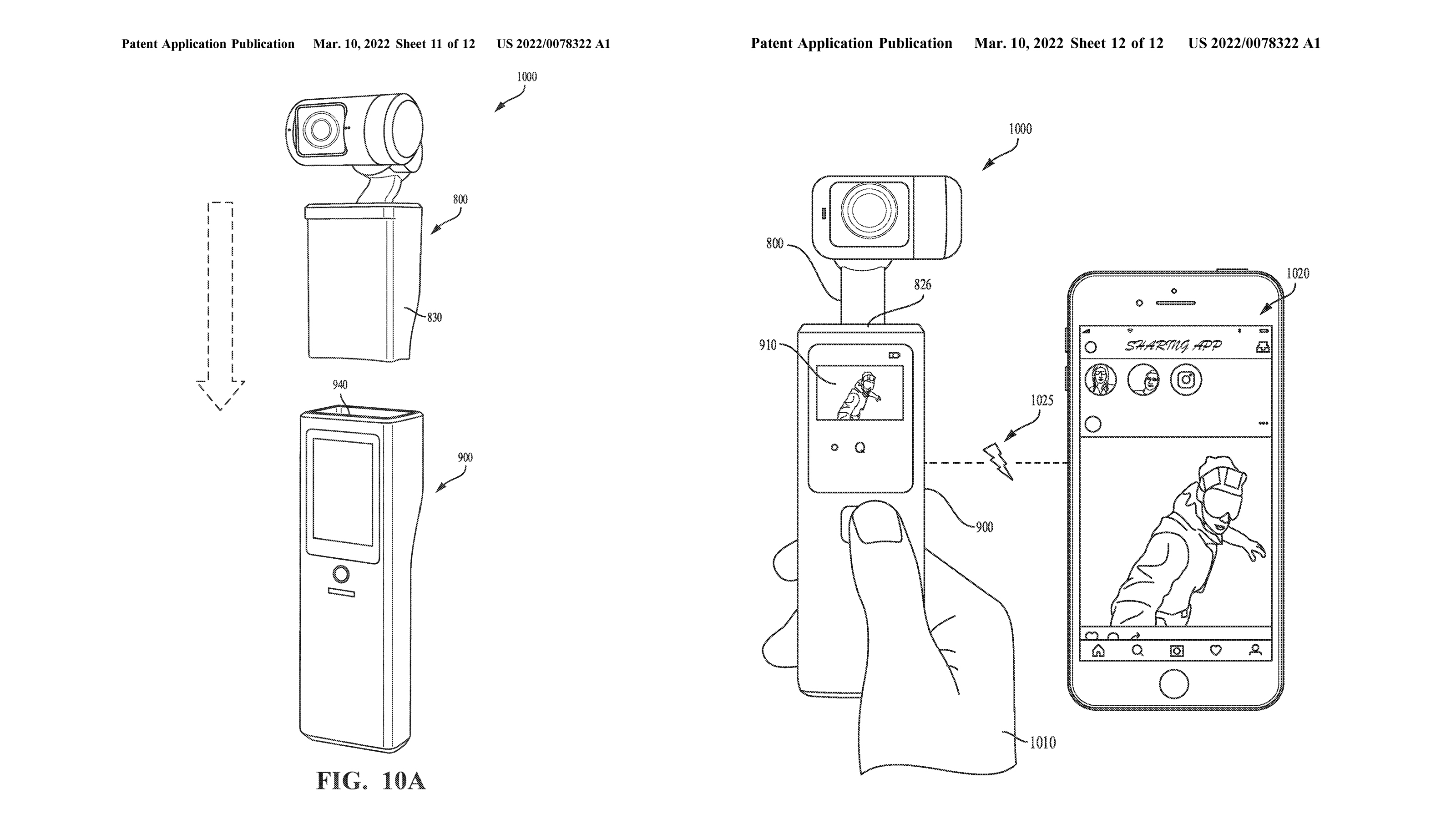 Afbeeldingen van GoPro-patenten