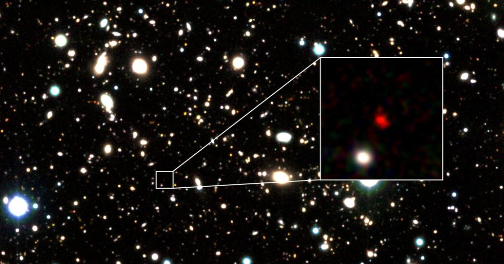 Astronomen hebben ontdekt wat het verste sterrenstelsel tot nu toe zou kunnen zijn