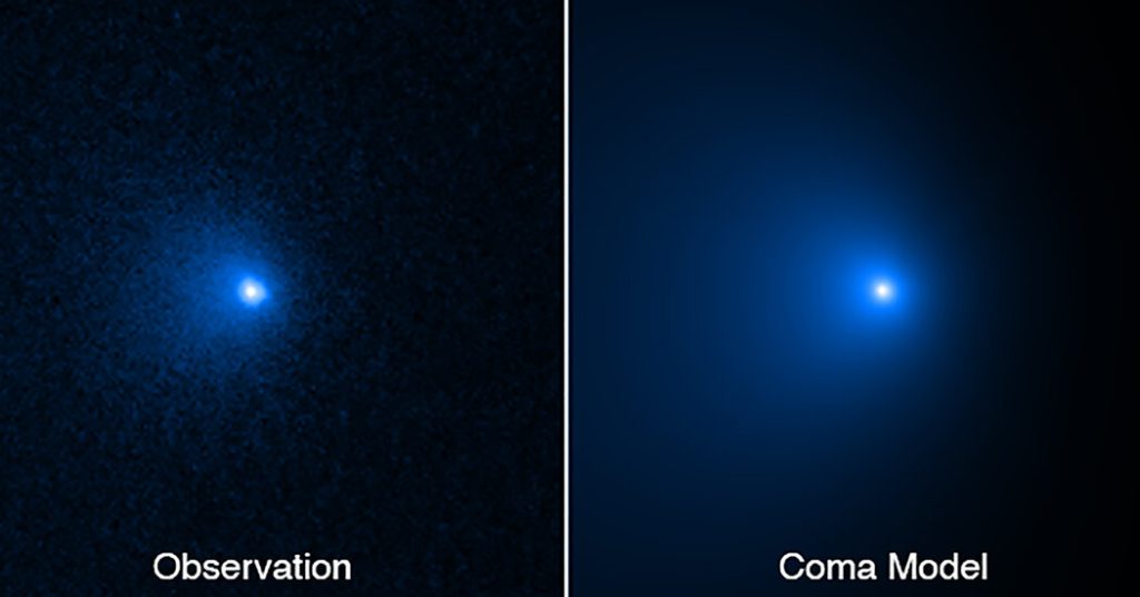 De Hubble-telescoop zoomt in op de grootste komeet ooit waargenomen