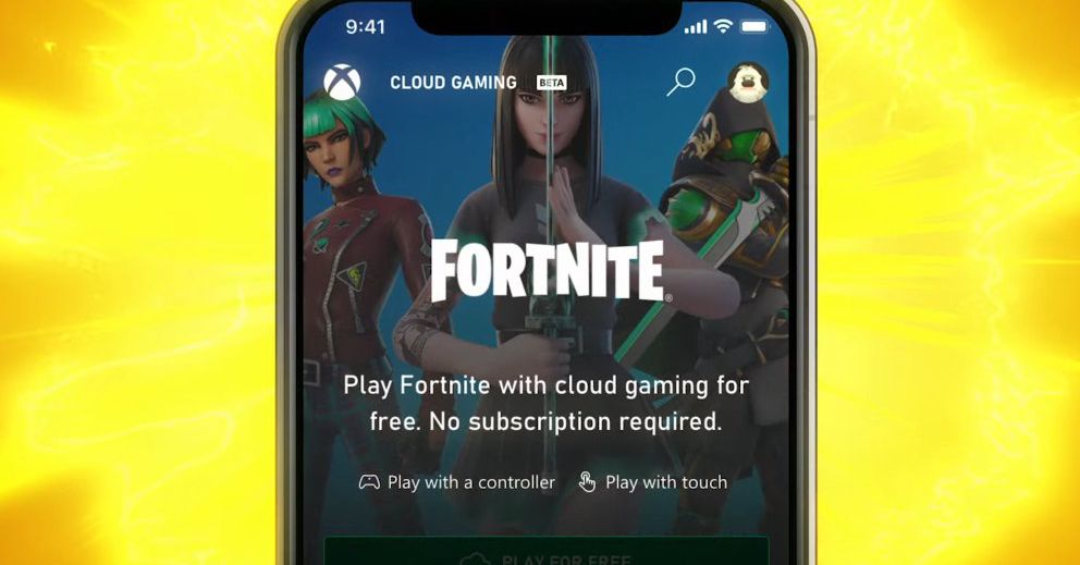 Je kunt Fortnite nu gratis spelen op iPhone of Android met Xbox Cloud Gaming