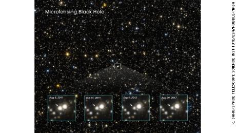 De sterrenhemel op deze Hubble-afbeelding ligt in de richting van het centrum van de melkweg. 