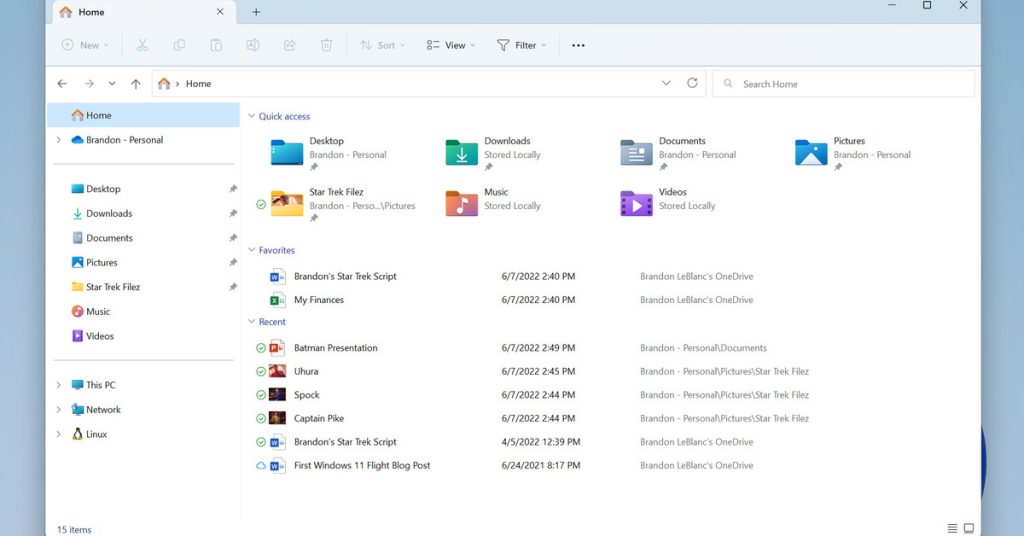 Nieuwe tabbladen voor bestandsverkenners in Windows 11 naderen release