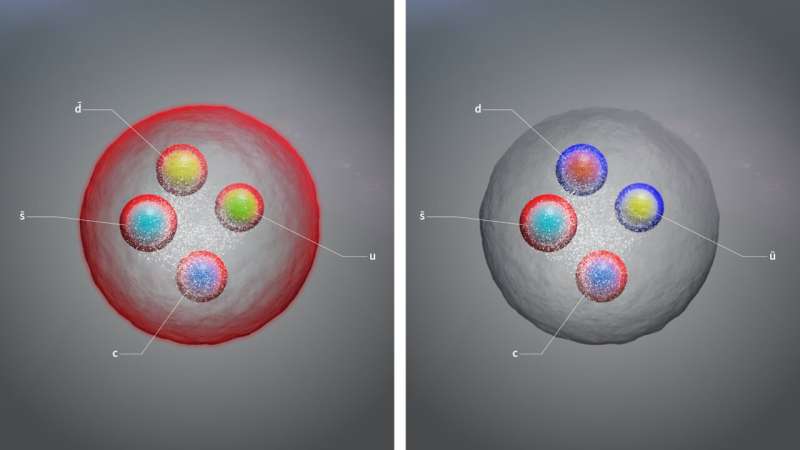 LHCb ontdekt drie nieuwe exotische deeltjes: een pentaquark en het allereerste paar tetraquarks