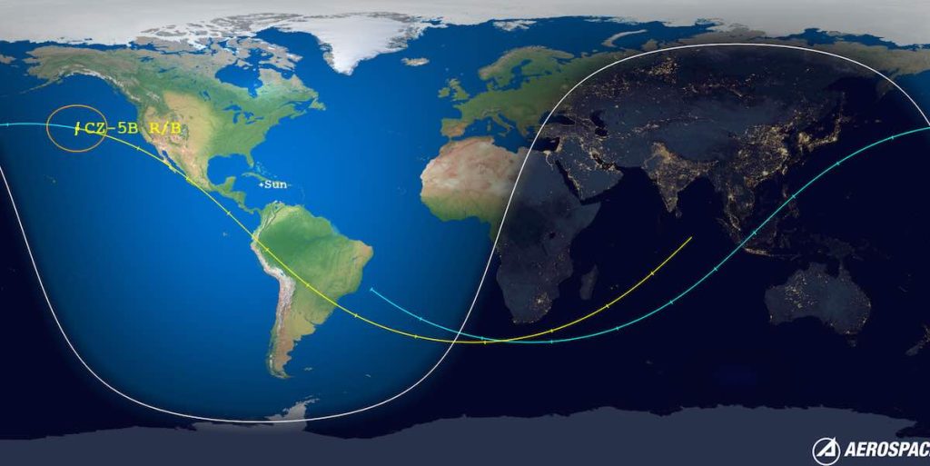 Verwacht wordt dat enorme Chinese raket vandaag terug naar de aarde zal vallen - ruimtevlucht nu