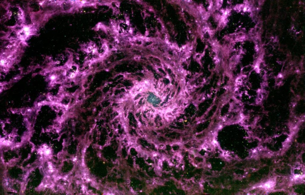 NASA's James Webb Space Telescope onthult een angstaanjagende paarse vortex in ons universum