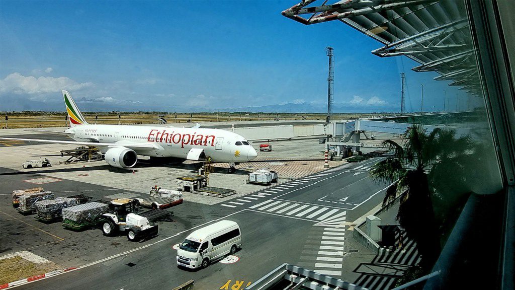 Ethiopian Airlines-vliegtuig.