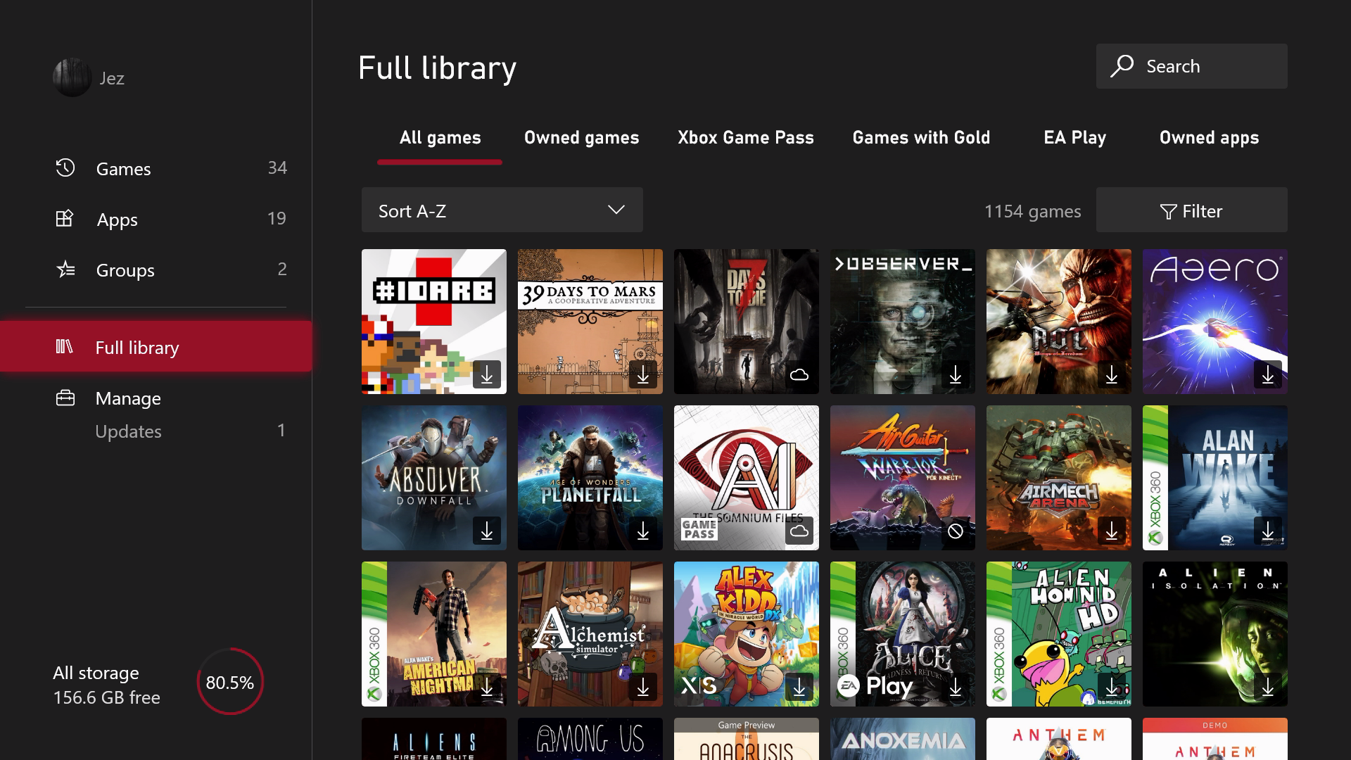 De volledige Xbox-games en apps-bibliotheek, opnieuw ontworpen vanaf augustus 2022
