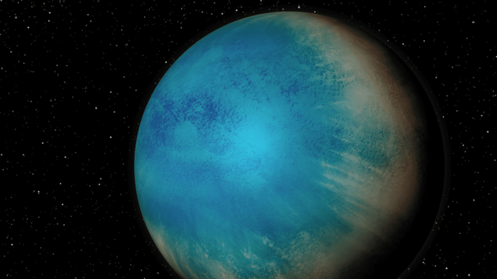Astronomen hebben een nieuwe planeet ontdekt die binnenkort waarschijnlijk volledig onder water zal staan.