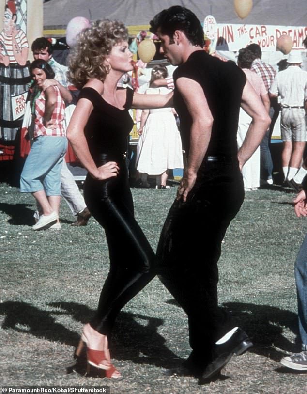Icon: Olivia is vooral bekend van haar rol in de succesvolle musical Grease uit 1978 (afgebeeld met co-ster John Travolta)