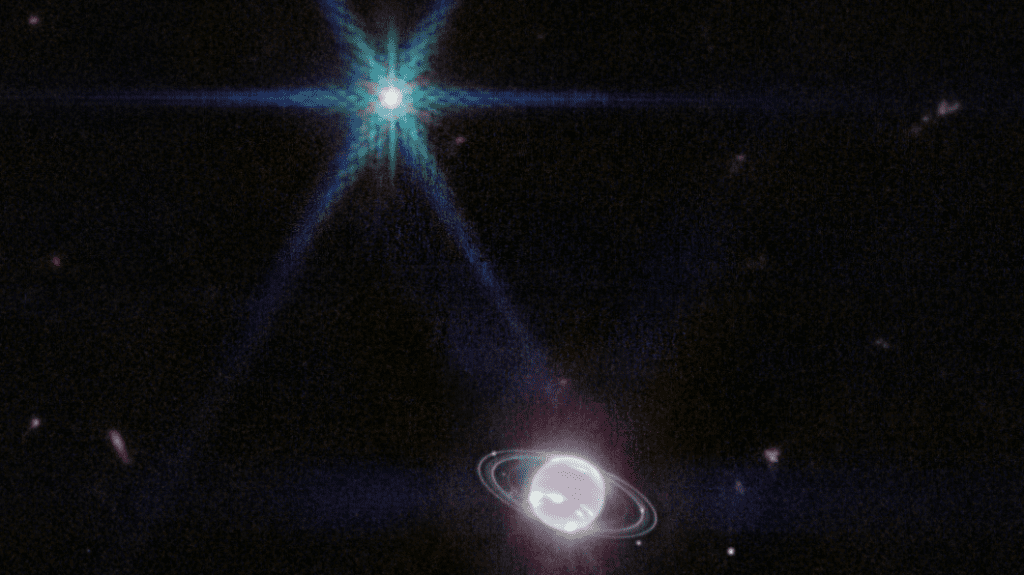 De ringen van Neptunus zijn duidelijk zichtbaar in een afbeelding van de James Webb Telescope: NPR
