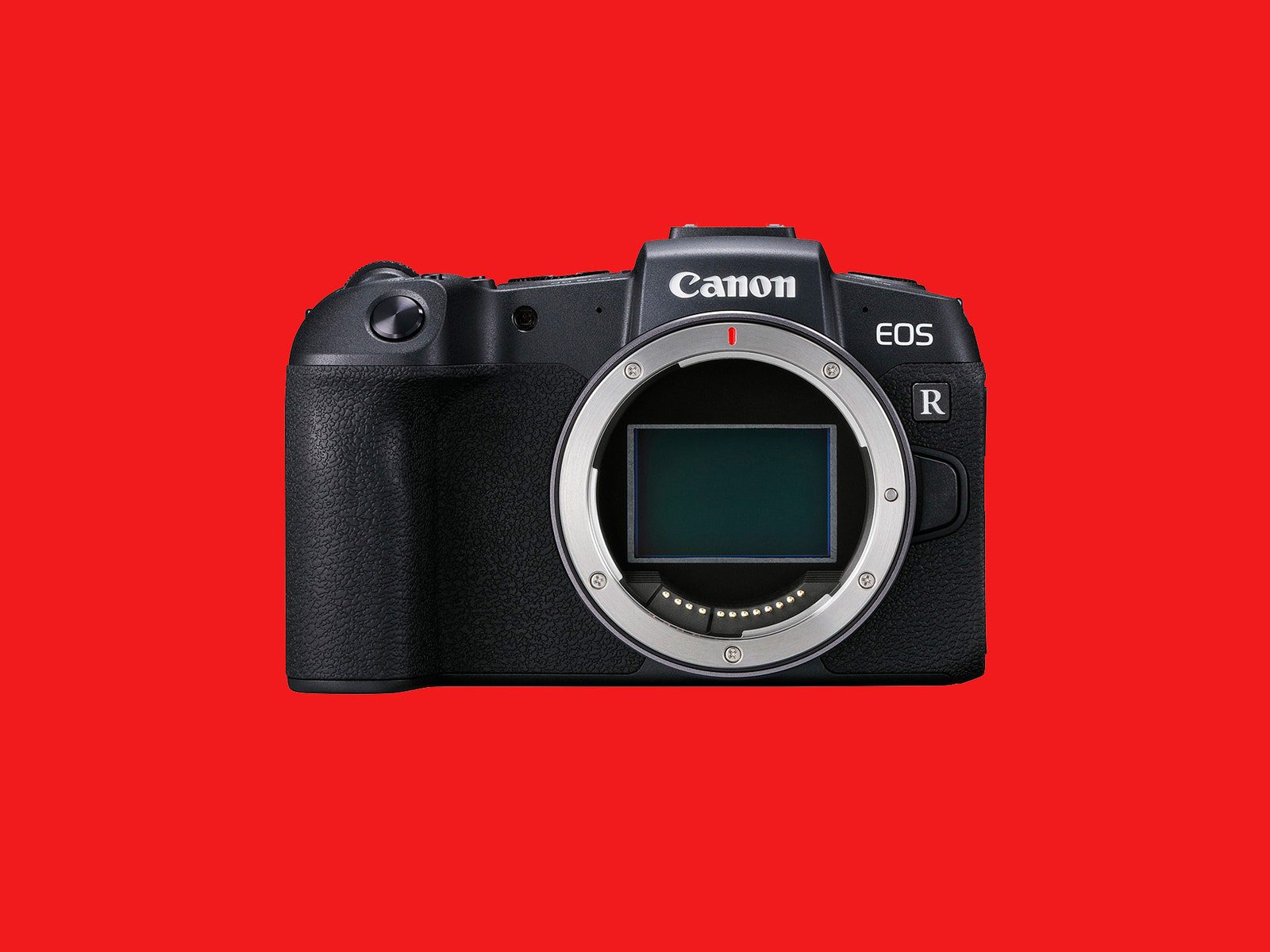 Canon EOS R-camera zonder lens bevestigd