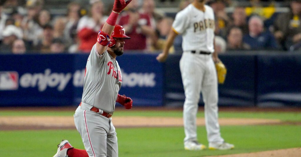NLCS: Homer Kyle Schwarber's 488-voet-lange inspireert Phillies in de eerste game