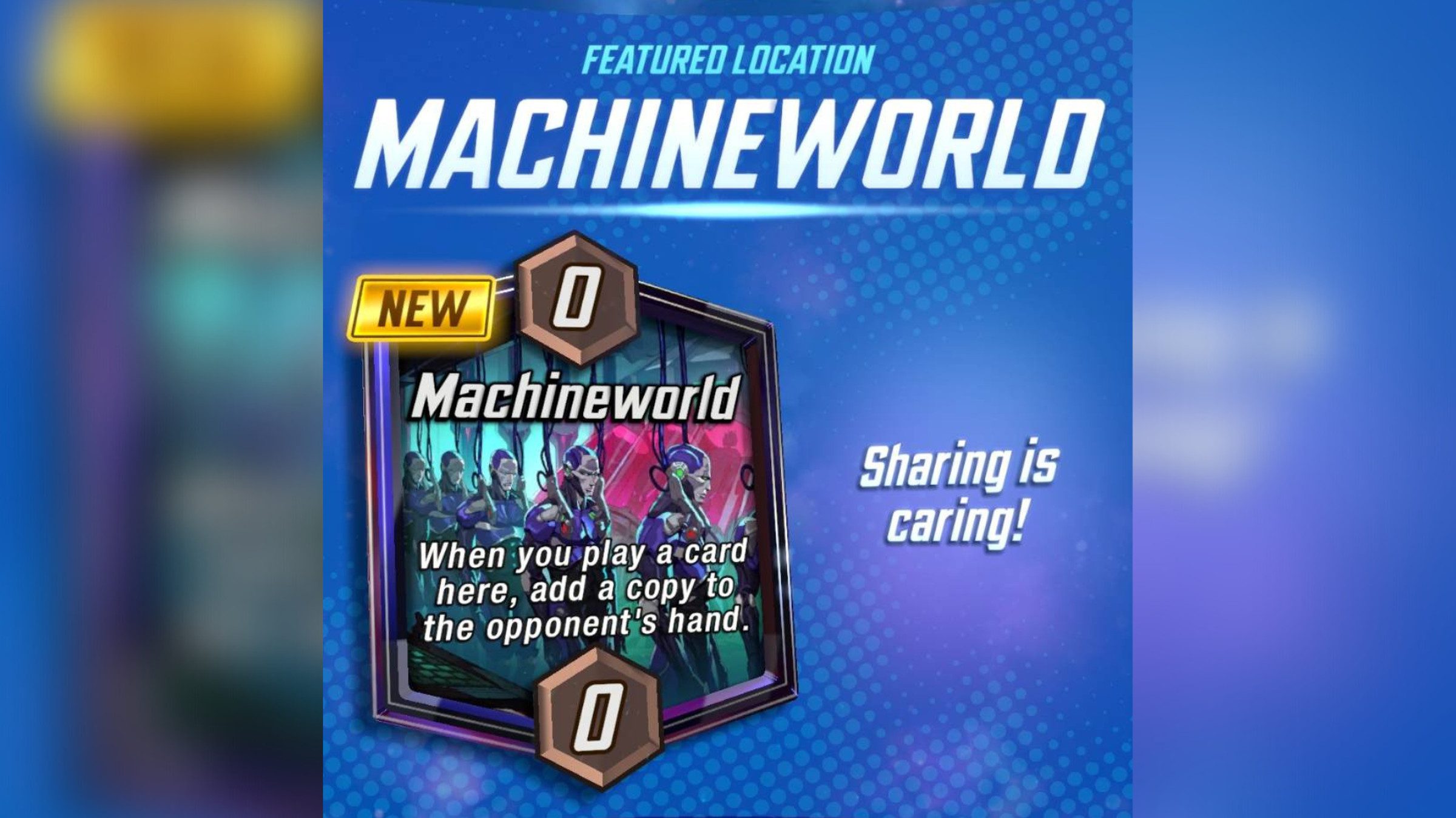 Screenshot van Marvel Snap met de locatie van Machine World