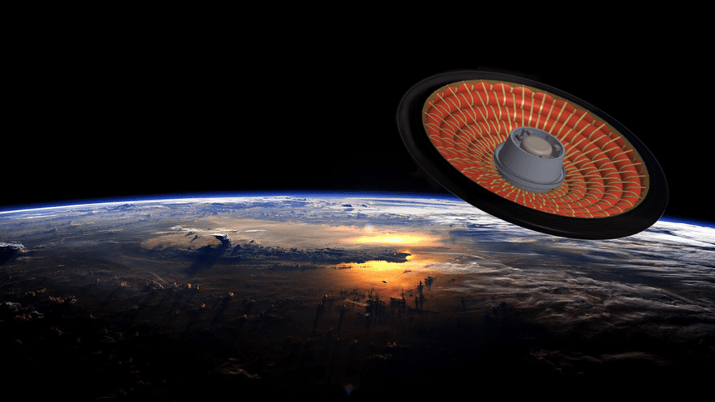 NASA test donderdagochtend een opblaasbaar hitteschild