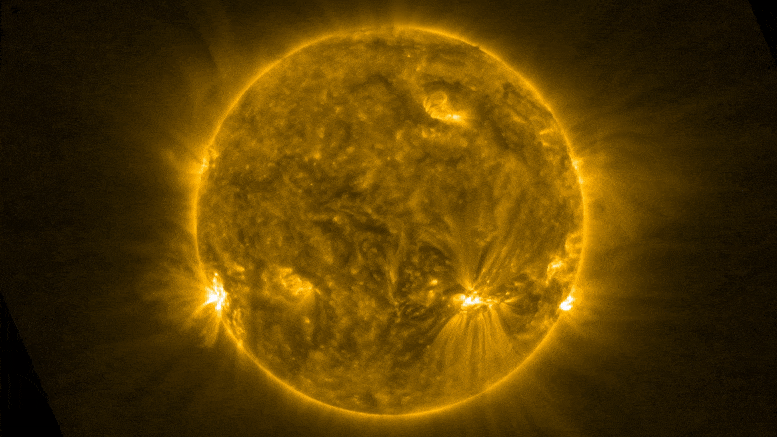 Kijk hoe een zonnepaling over het oppervlak van de zon glijdt - met 380.000 mijl per uur