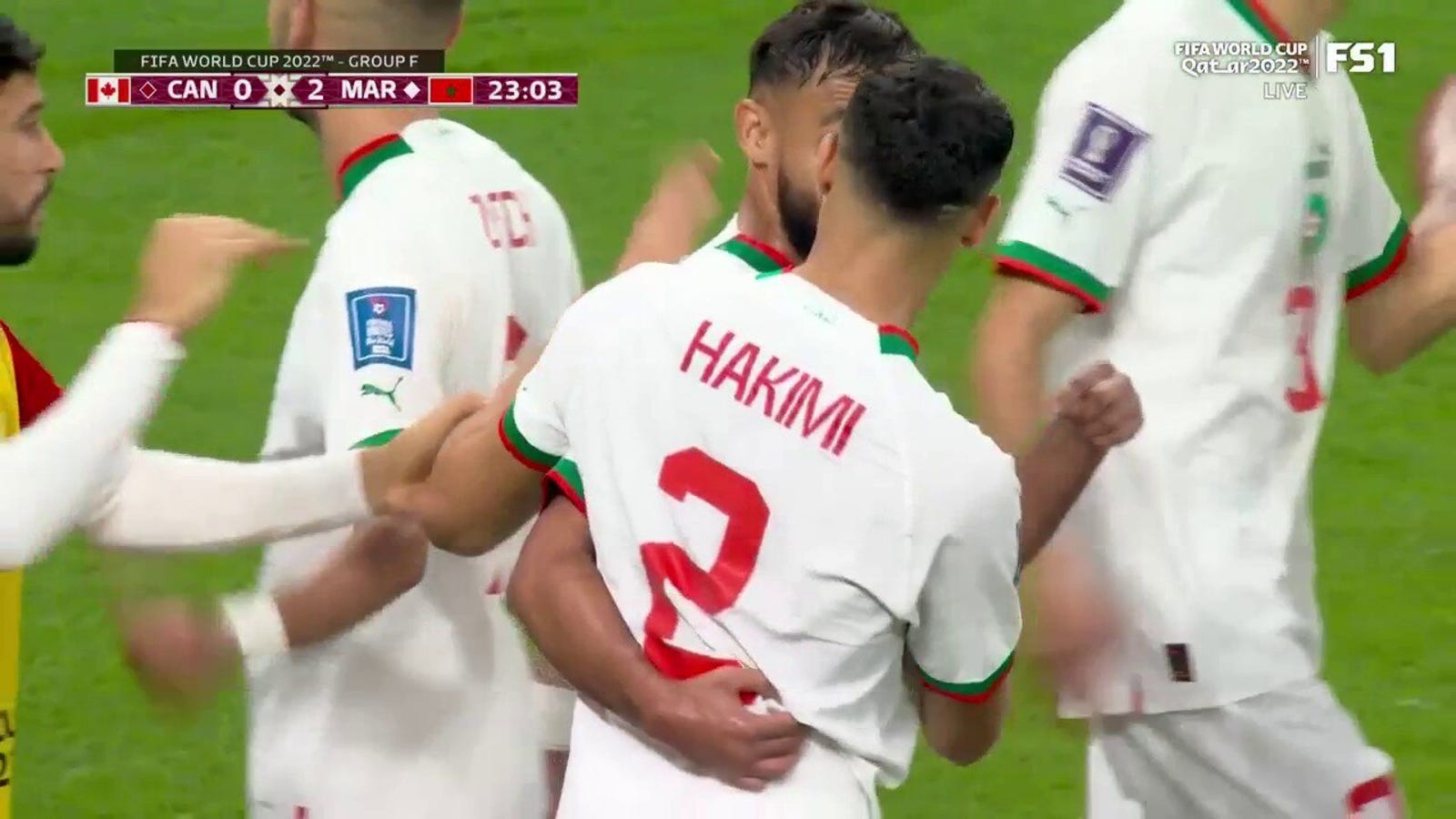 De Marokkaan Youssef En-Nesiri scoort in 23 minuten een doelpunt tegen Canada