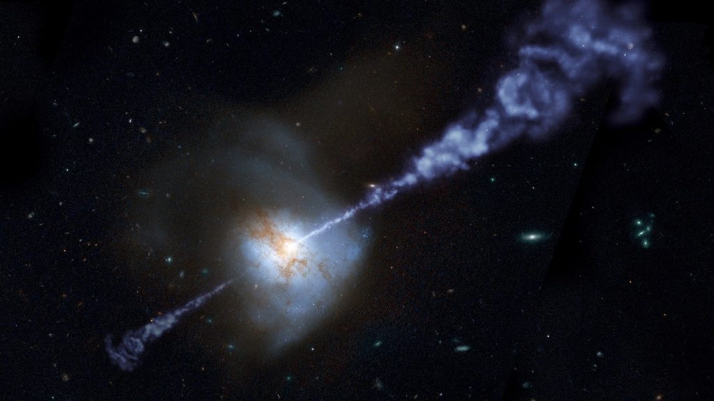 Een superzwaar zwart gat verslindt een ster en schiet zijn overblijfselen naar de aarde