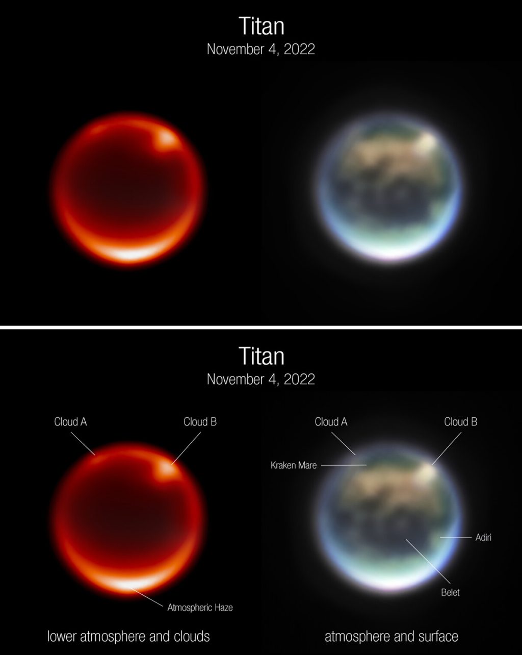 Telescoopteam bundelt krachten om een ​​vreemde storm op Titan te voorspellen